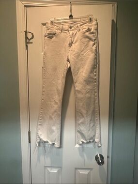 Flying Monkey White Distressed Straight Leg Jeans